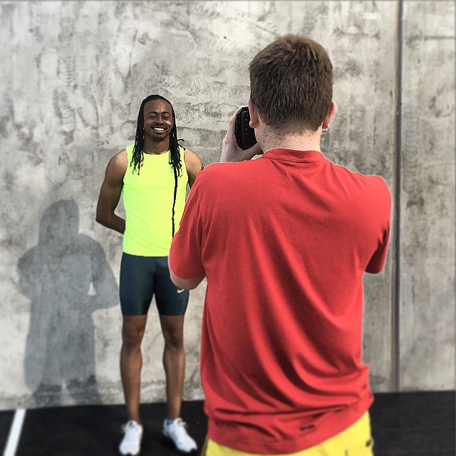 Our photoshoot with 110mh World record holder Aries Merrit.